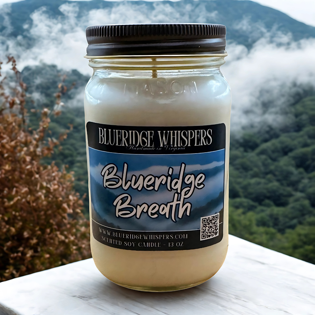 Mason Jar Soy Candles - Blue Ridge Whispers