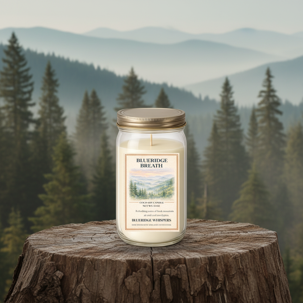 Blueridge Breath – Mountain Mist | Hand-Poured Fresh Mountain Air Candle