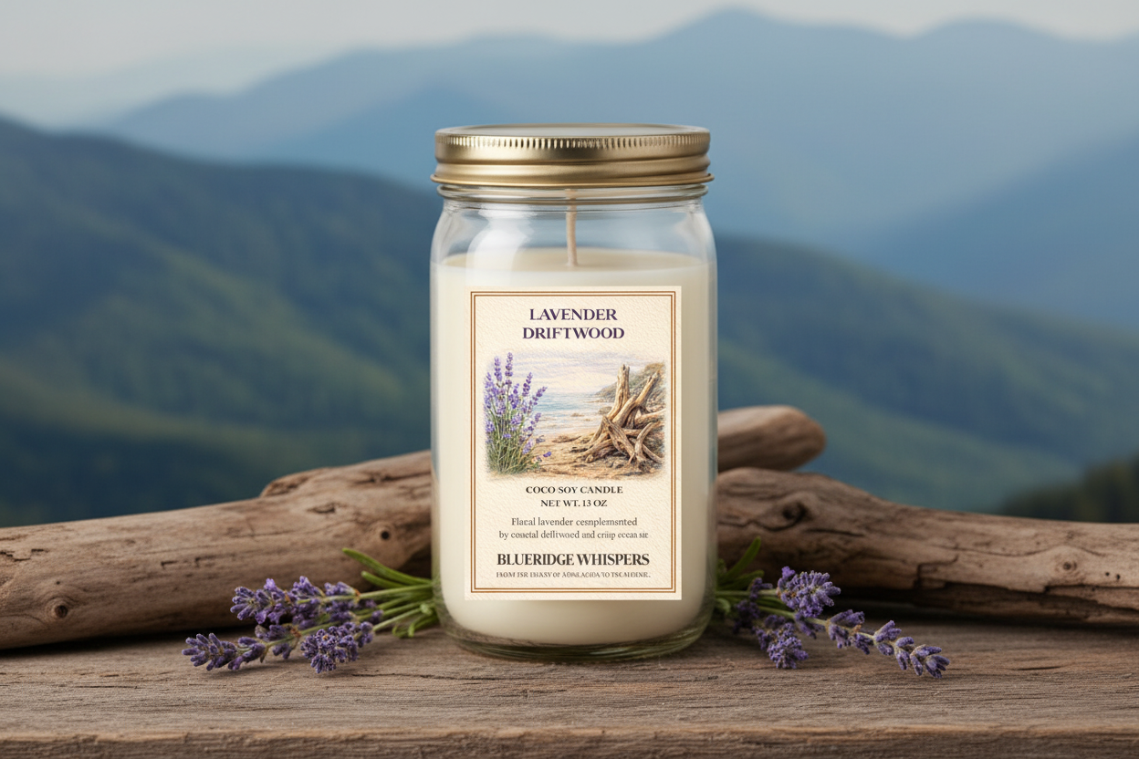 Lavender Driftwood | Hand-Poured Calm & Coastal Candle