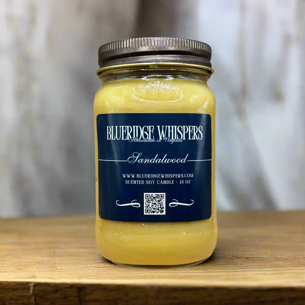 Sandalwood Mason Jar Soy Candle