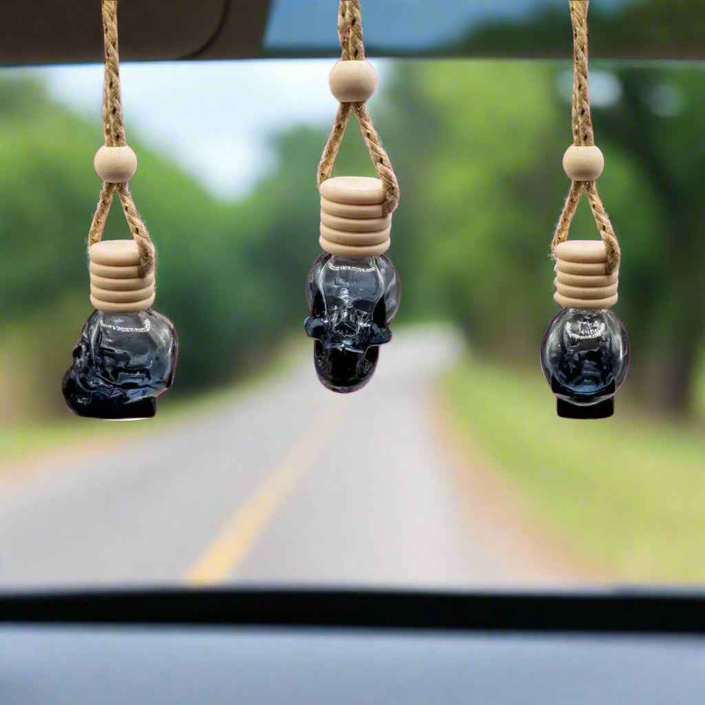 Gothic Skull Hanging Car Air Freshener - Blue Ridge Whispers