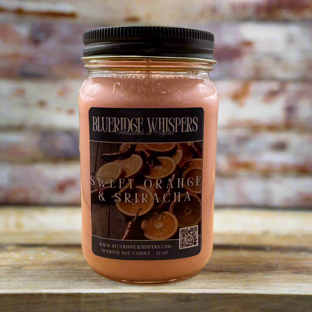 Sweet Orange & Sriracha Soy Candle Blue Ridge Whispers