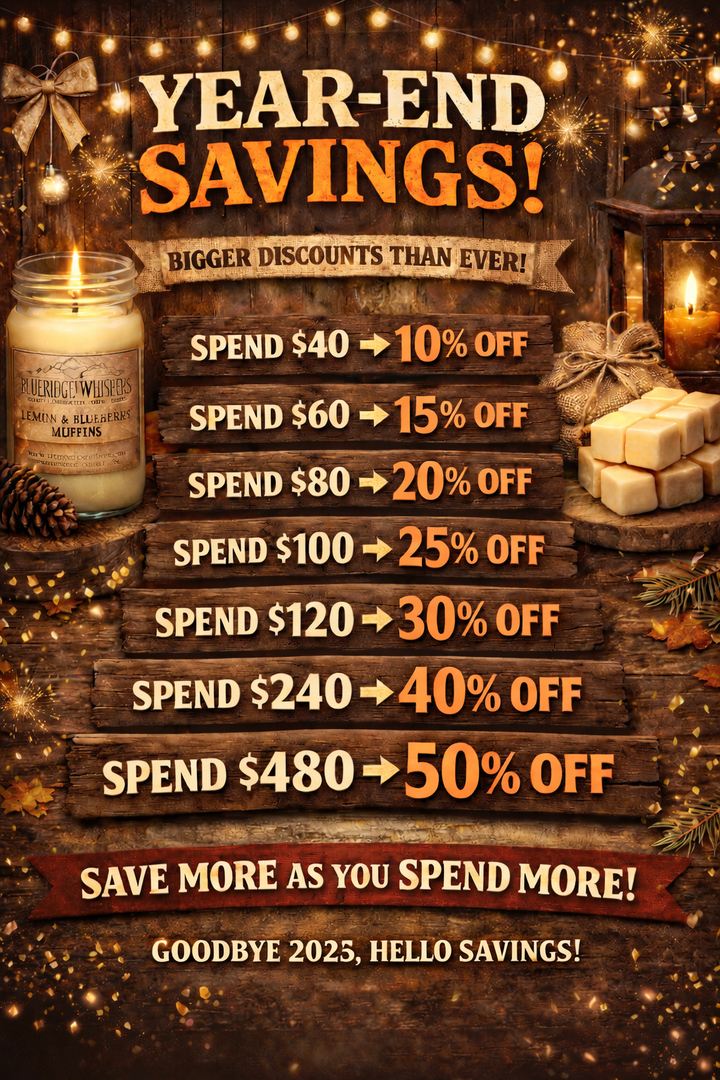 Year-End Savings: Spend More, Save More at BlueRidge Whispers - Blue Ridge Whispers