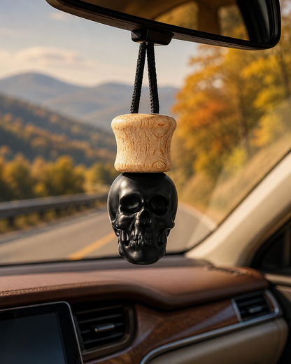 Black Skull - Hanging Car Freshener