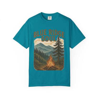 Adventure-Ready Unisex T-Shirt, Blue Ridge Soul Graphic Tee, Nature Lover's Shirt, Camping Gift, Outdoor Apparel, Cozy Summer Wear