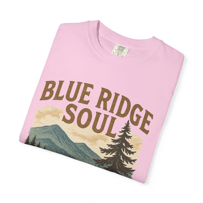 Adventure-Ready Unisex T-Shirt, Blue Ridge Soul Graphic Tee, Nature Lover's Shirt, Camping Gift, Outdoor Apparel, Cozy Summer Wear
