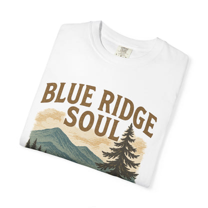 Adventure-Ready Unisex T-Shirt, Blue Ridge Soul Graphic Tee, Nature Lover's Shirt, Camping Gift, Outdoor Apparel, Cozy Summer Wear