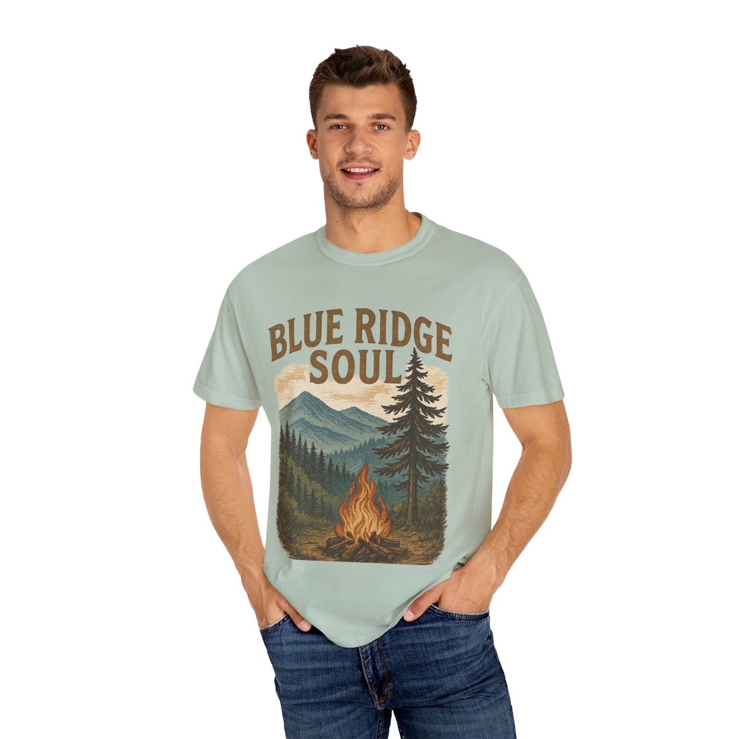 Adventure-Ready Unisex T-Shirt, Blue Ridge Soul Graphic Tee, Nature Lover's Shirt, Camping Gift, Outdoor Apparel, Cozy Summer Wear