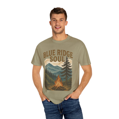 Adventure-Ready Unisex T-Shirt, Blue Ridge Soul Graphic Tee, Nature Lover's Shirt, Camping Gift, Outdoor Apparel, Cozy Summer Wear