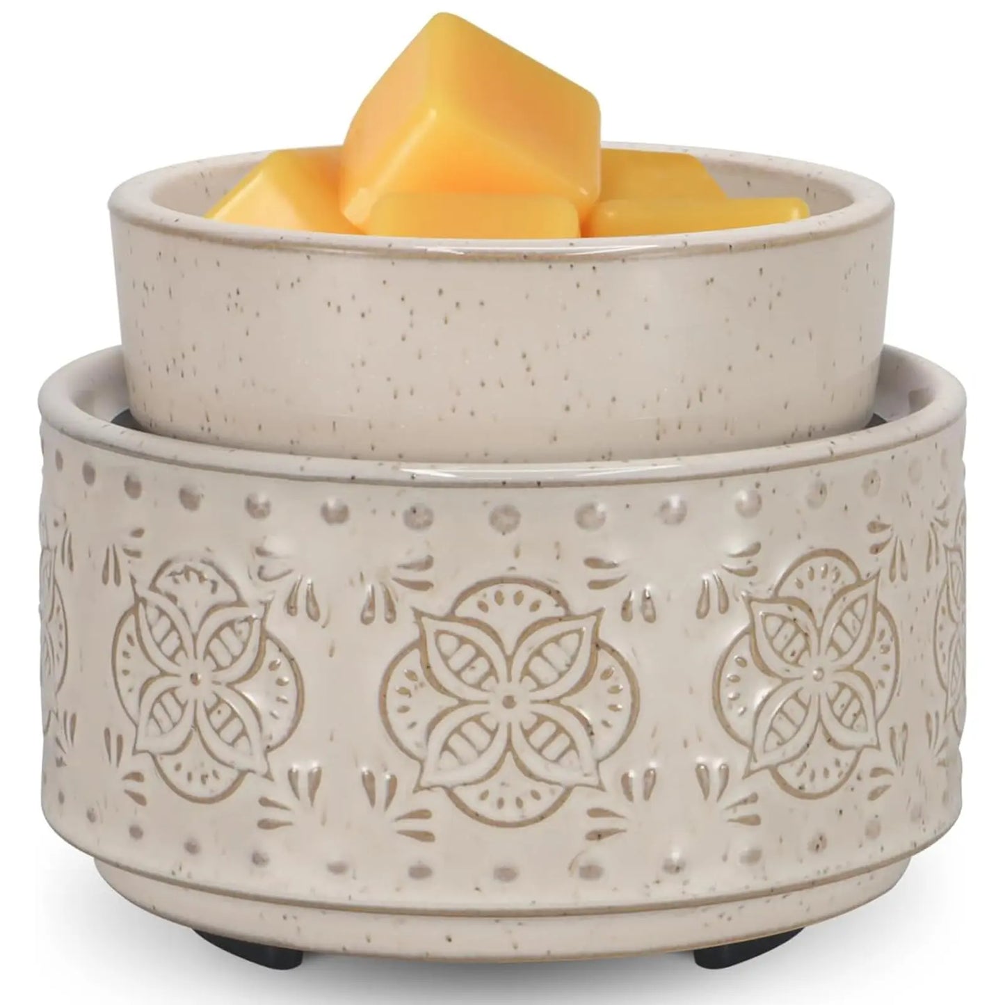 mocosa Ceramic Wax Warmer Wax Melt Warmer for Scented Wax 3-1 Electric Candle Warmer Home Fragrance Wax Burner as Gifts for Mom Grandma Women(Beige-Granular) Blue Ridge Whispers