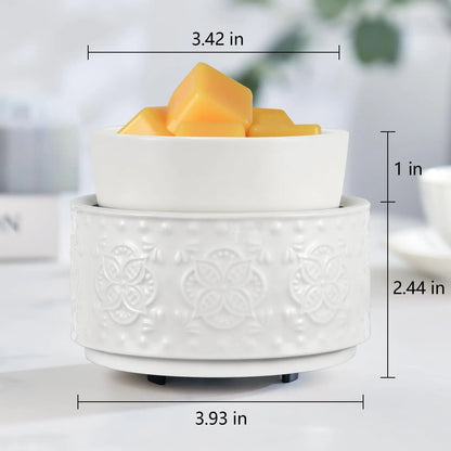 mocosa Ceramic Wax Warmer Wax Melt Warmer for Scented Wax 3-1 Electric Candle Warmer Home Fragrance Wax Burner as Gifts for Mom Grandma Women(Beige-Granular) Blue Ridge Whispers