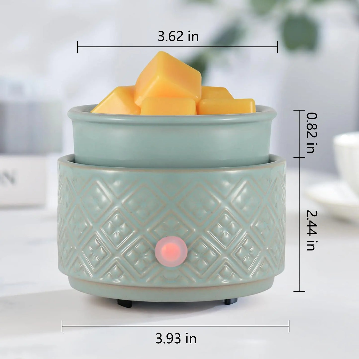 mocosa Wax Melt Warmer for Scented Wax,3-in-1Ceramic Wax Warmer Fragrances Candle Oils, Home Fragrance Wax Burner,Electric Candle Warmer as Gift for Mom Women(Black) Blue Ridge Whispers