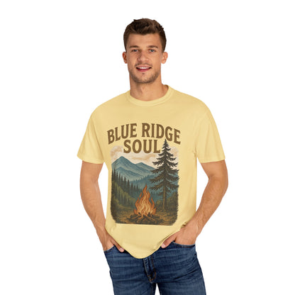 Adventure-Ready Unisex T-Shirt, Blue Ridge Soul Graphic Tee, Nature Lover's Shirt, Camping Gift, Outdoor Apparel, Cozy Summer Wear
