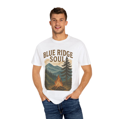 Adventure-Ready Unisex T-Shirt, Blue Ridge Soul Graphic Tee, Nature Lover's Shirt, Camping Gift, Outdoor Apparel, Cozy Summer Wear