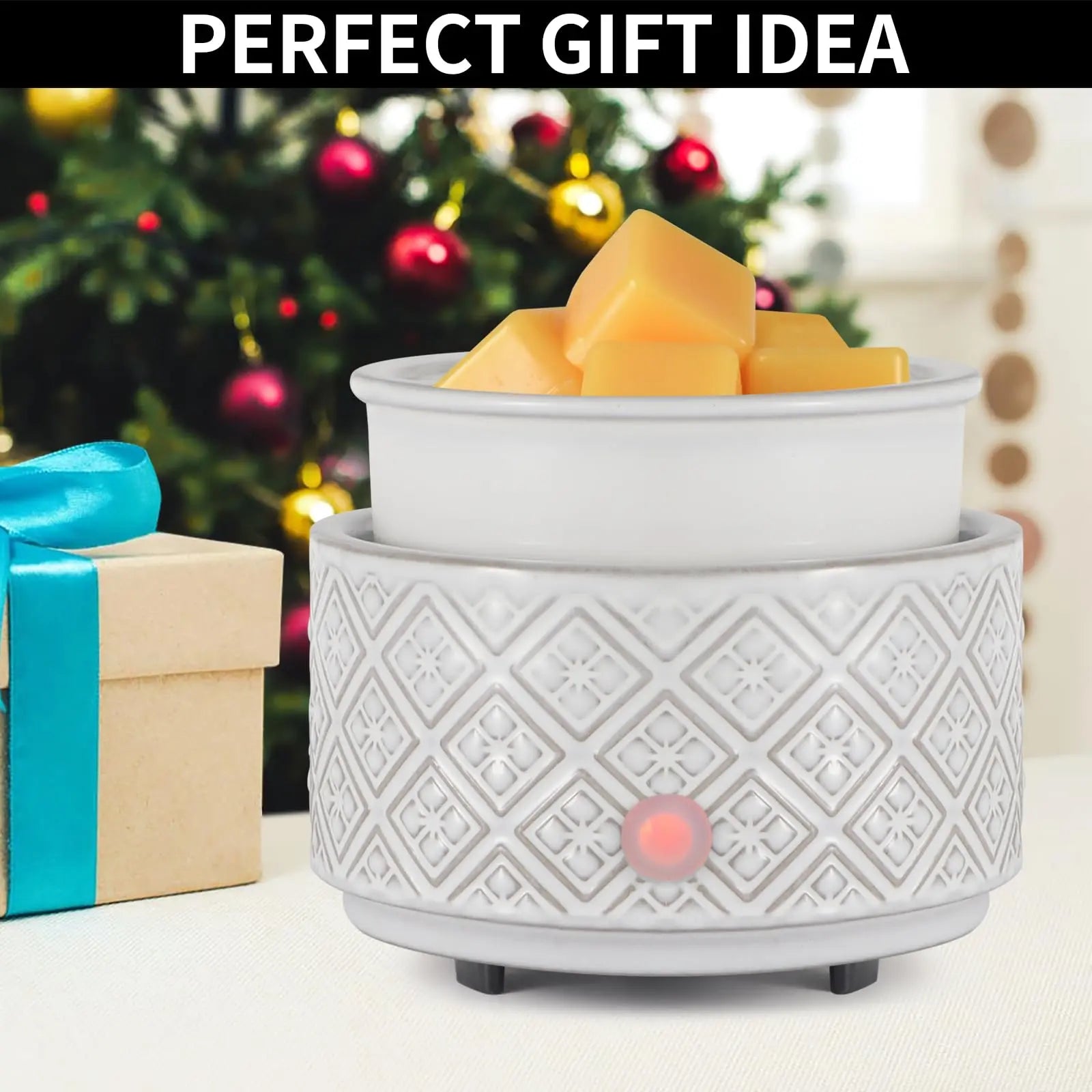 mocosa Wax Melt Warmer for Scented Wax,3-in-1Ceramic Wax Warmer Fragrances Candle Oils, Home Fragrance Wax Burner,Electric Candle Warmer as Gift for Mom Women(Black) Blue Ridge Whispers