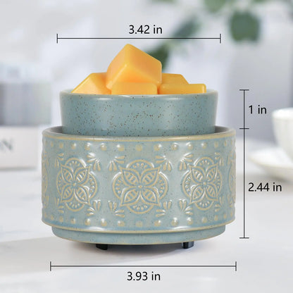 mocosa Ceramic Wax Warmer Wax Melt Warmer for Scented Wax 3-1 Electric Candle Warmer Home Fragrance Wax Burner as Gifts for Mom Grandma Women(Beige-Granular) Blue Ridge Whispers