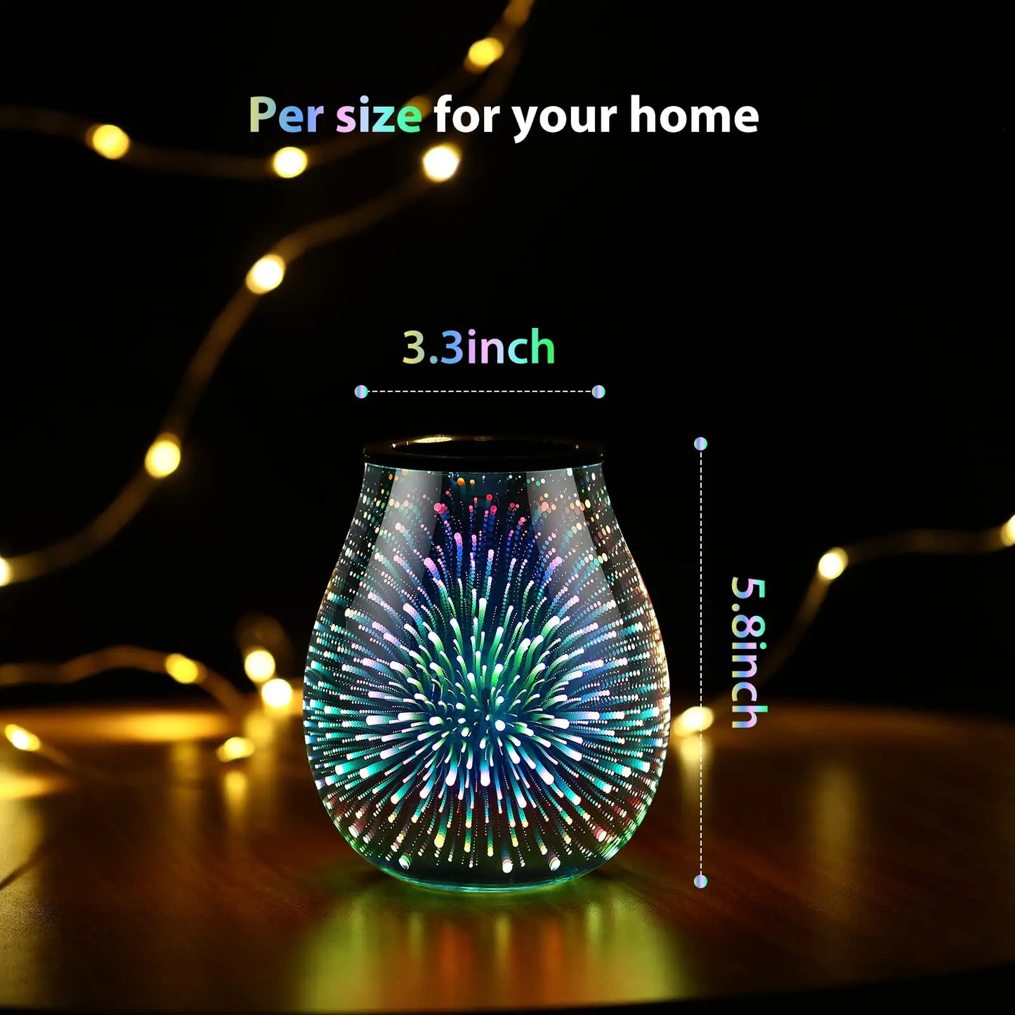 3D Firework Glass Wax Warmer inrorans