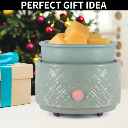 mocosa Wax Melt Warmer for Scented Wax,3-in-1Ceramic Wax Warmer Fragrances Candle Oils, Home Fragrance Wax Burner,Electric Candle Warmer as Gift for Mom Women(Black) Blue Ridge Whispers