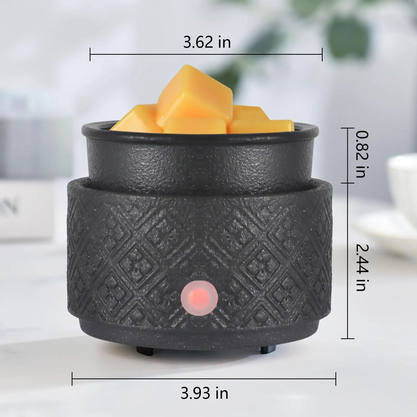 mocosa Wax Melt Warmer for Scented Wax,3-in-1Ceramic Wax Warmer Fragrances Candle Oils, Home Fragrance Wax Burner,Electric Candle Warmer as Gift for Mom Women(Black) Blue Ridge Whispers