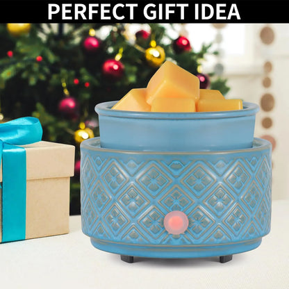 mocosa Wax Melt Warmer for Scented Wax,3-in-1Ceramic Wax Warmer Fragrances Candle Oils, Home Fragrance Wax Burner,Electric Candle Warmer as Gift for Mom Women(Black) Blue Ridge Whispers