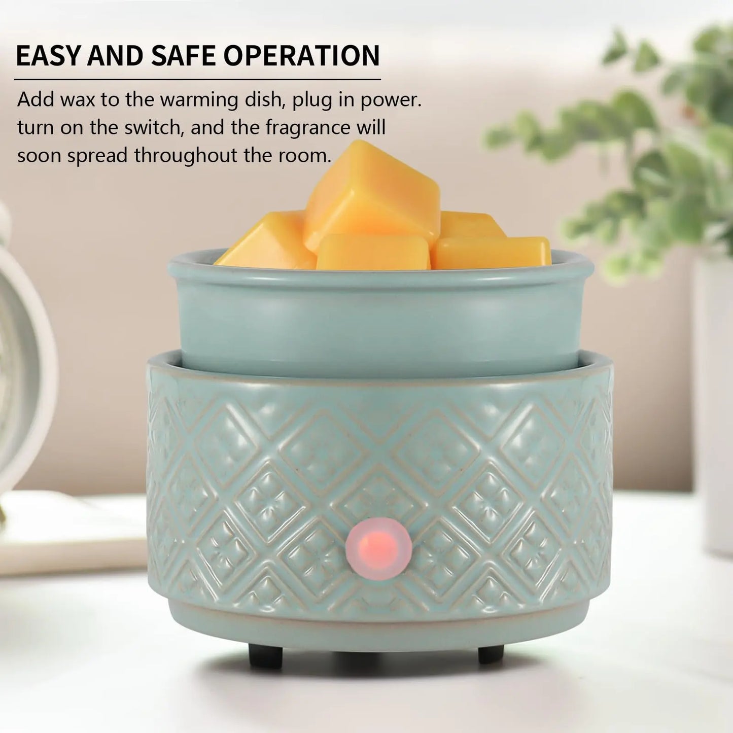 mocosa Wax Melt Warmer for Scented Wax,3-in-1Ceramic Wax Warmer Fragrances Candle Oils, Home Fragrance Wax Burner,Electric Candle Warmer as Gift for Mom Women(Black) Blue Ridge Whispers