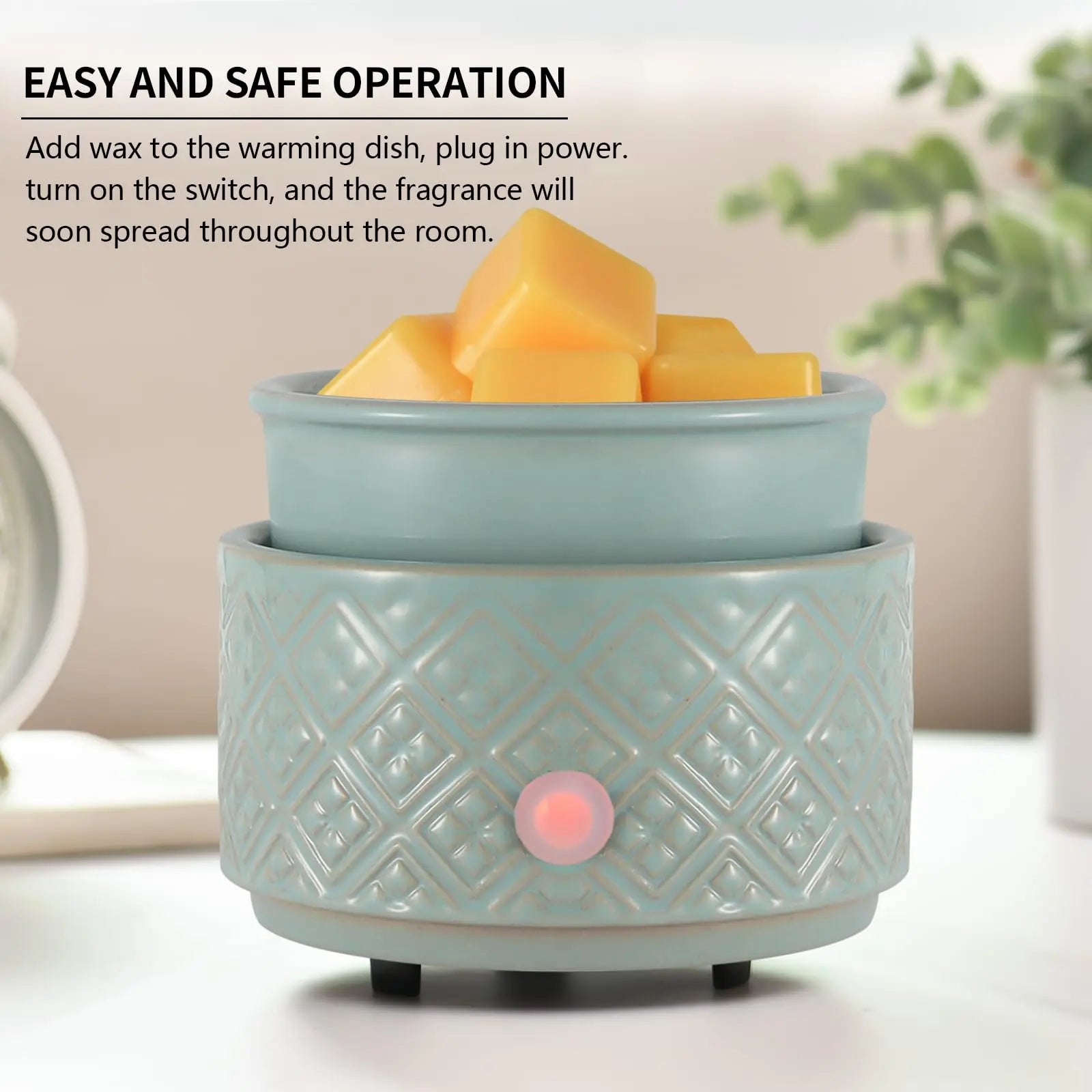 mocosa Wax Melt Warmer for Scented Wax,3-in-1Ceramic Wax Warmer Fragrances Candle Oils, Home Fragrance Wax Burner,Electric Candle Warmer as Gift for Mom Women(Black) Blue Ridge Whispers