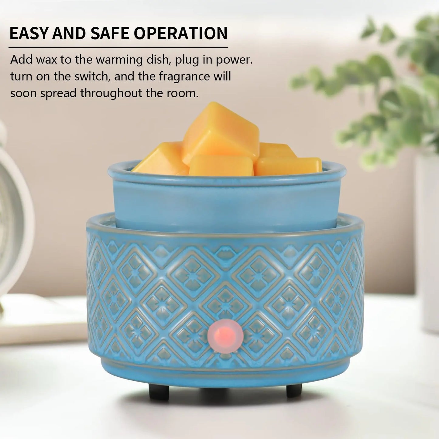 mocosa Wax Melt Warmer for Scented Wax,3-in-1Ceramic Wax Warmer Fragrances Candle Oils, Home Fragrance Wax Burner,Electric Candle Warmer as Gift for Mom Women(Black) Blue Ridge Whispers