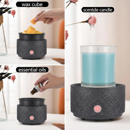 mocosa Wax Melt Warmer for Scented Wax,3-in-1Ceramic Wax Warmer Fragrances Candle Oils, Home Fragrance Wax Burner,Electric Candle Warmer as Gift for Mom Women(Black) Blue Ridge Whispers