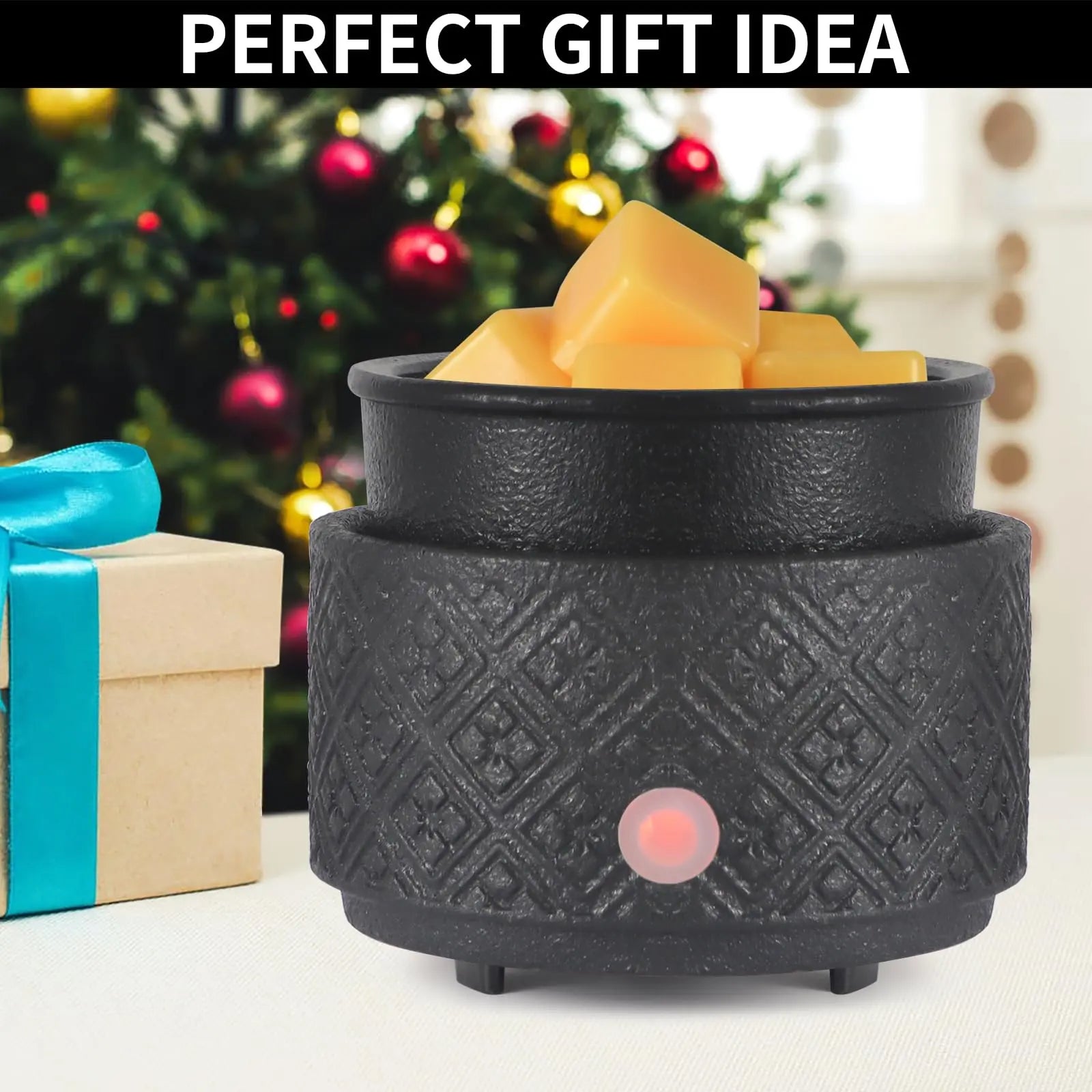 mocosa Wax Melt Warmer for Scented Wax,3-in-1Ceramic Wax Warmer Fragrances Candle Oils, Home Fragrance Wax Burner,Electric Candle Warmer as Gift for Mom Women(Black) Blue Ridge Whispers