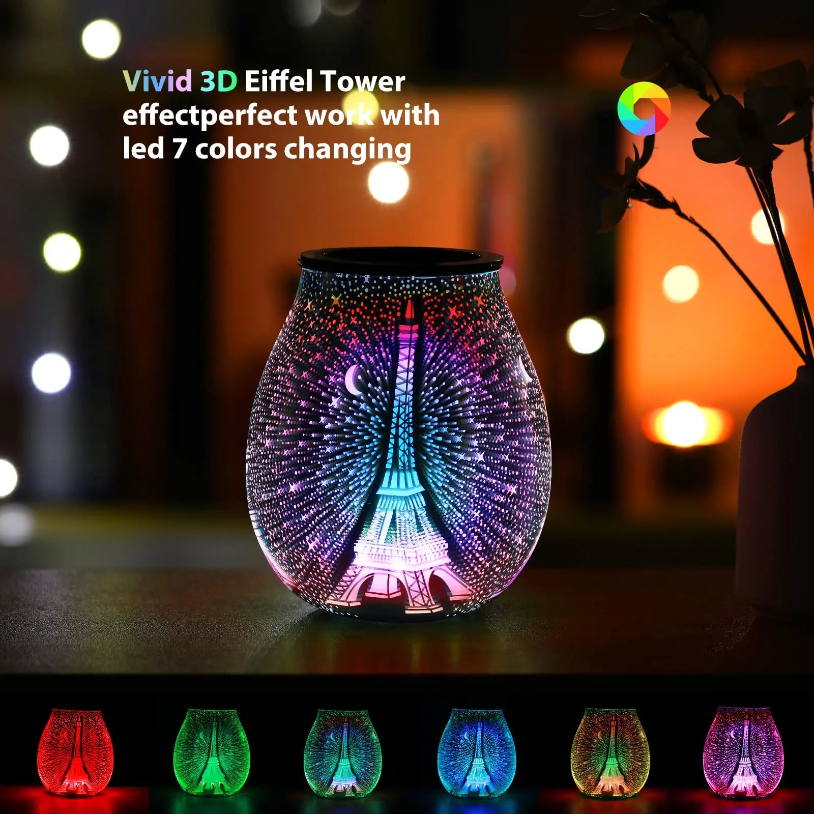 3D Firework Glass Wax Warmer inrorans