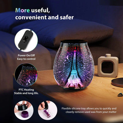 3D Firework Glass Wax Warmer inrorans