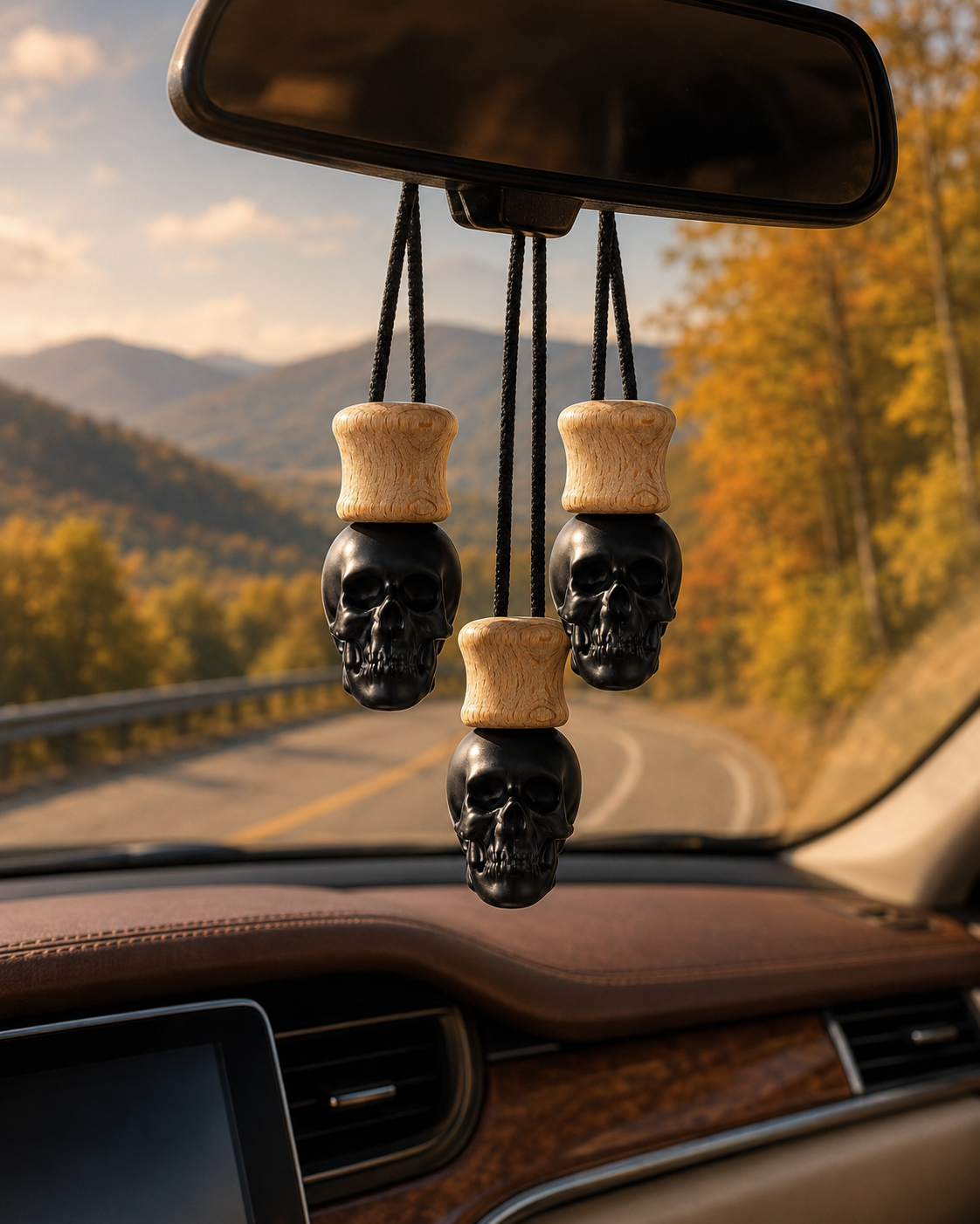 Black Skull - Hanging Car Freshener