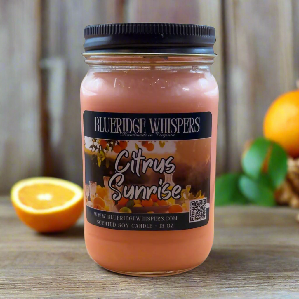 Citrus Sunrise Mason Jar Soy Candle