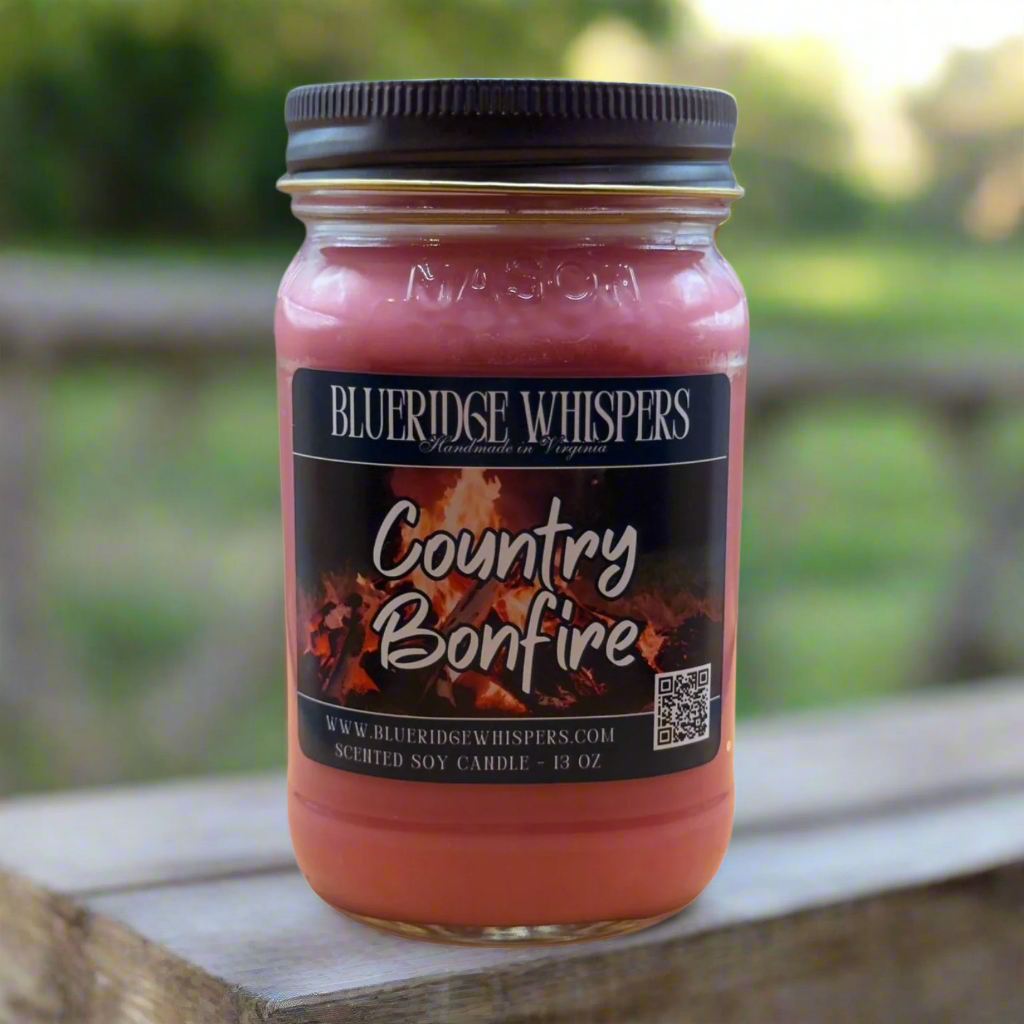 Country Bonfire Mason Jar Soy Candle