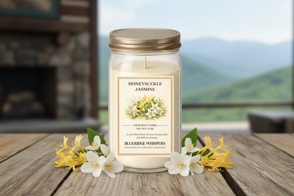 Honeysuckle and Jasmine candle from BlueRidge Whispers