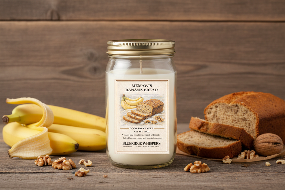 Memaw's Banana Bread candle from BlueRidge Whispers