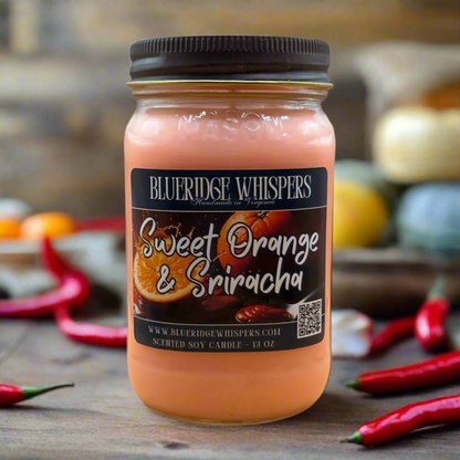 Sweet Orange Sriracha Mason Jar Soy Candle