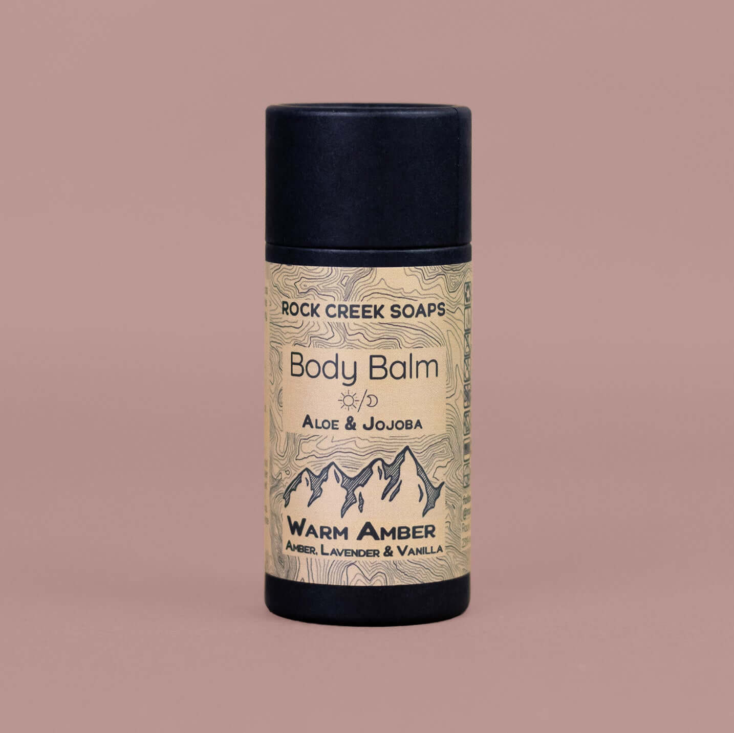 WARM AMBER BODY BALM | Solid Lotion Bar - Black Amber & Vanilla with French Lavender