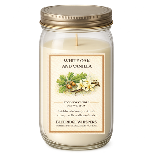 White Oak & Vanilla | Hand-Poured Warm Wood Candle