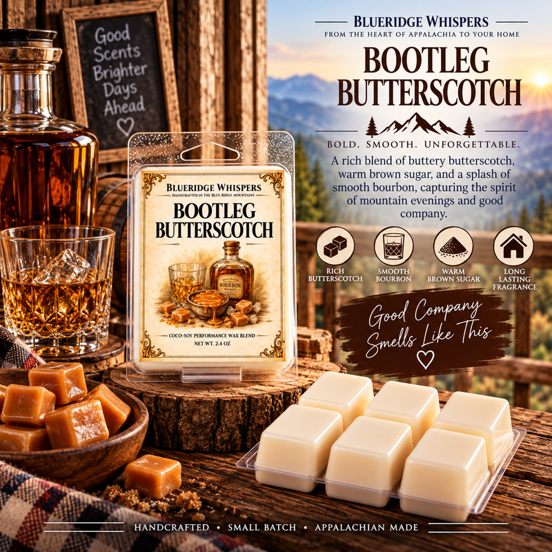 Bootleg Butterscotch Wax Melts — Blue Ridge Whispers wax melt product photo