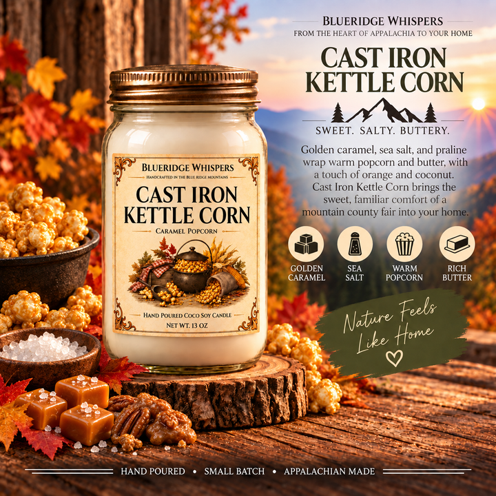 Cast Iron Kettle Corn – Caramel Popcorn Coco-Soy Candle