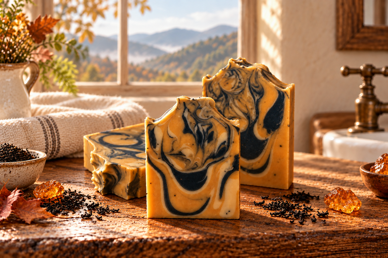 BRW Hero — Autumn Tea & Amber Handmade Soap in an Appalachian home