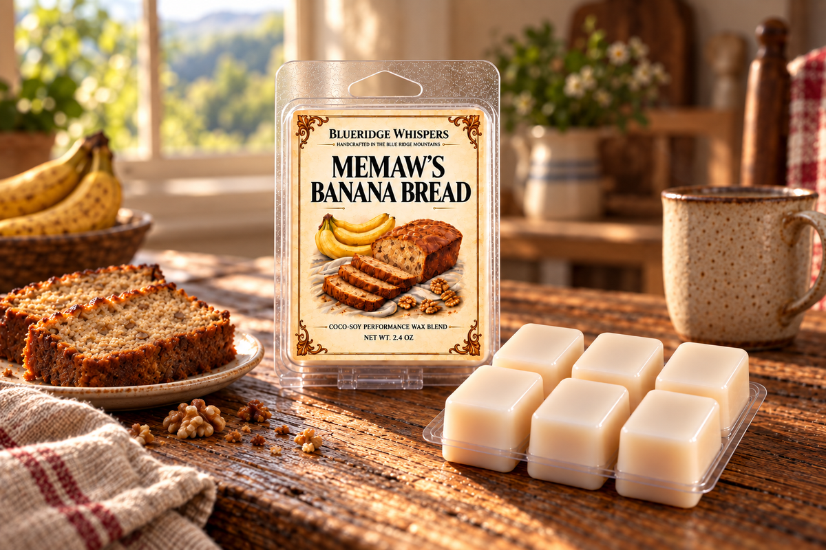 BRW Hero — Memaw’s Banana Bread – Warm Baked Wax Melts in an Appalachian home