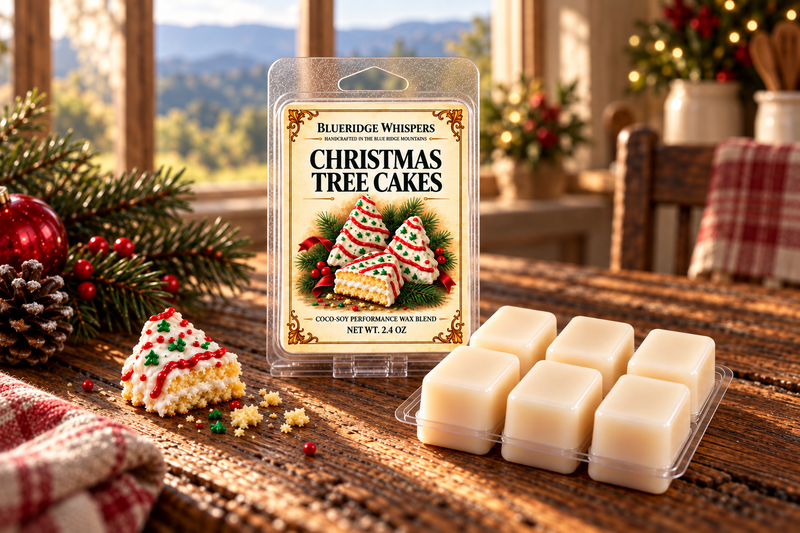 BRW Hero — Christmas Tree Cakes Wax Melt in an Appalachian home