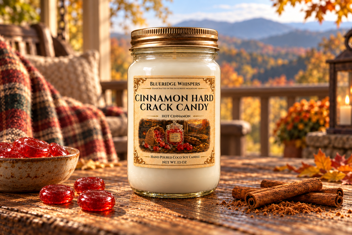 BRW Hero — Cinnamon Hard Crack Candy – Spiced Coco-Soy Candle in an Appalachian home