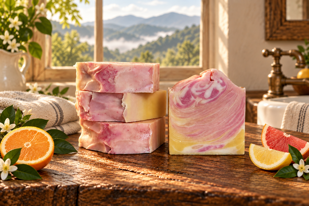 BRW Hero — Citrus Sunshine Handcrafted Soap in an Appalachian home
