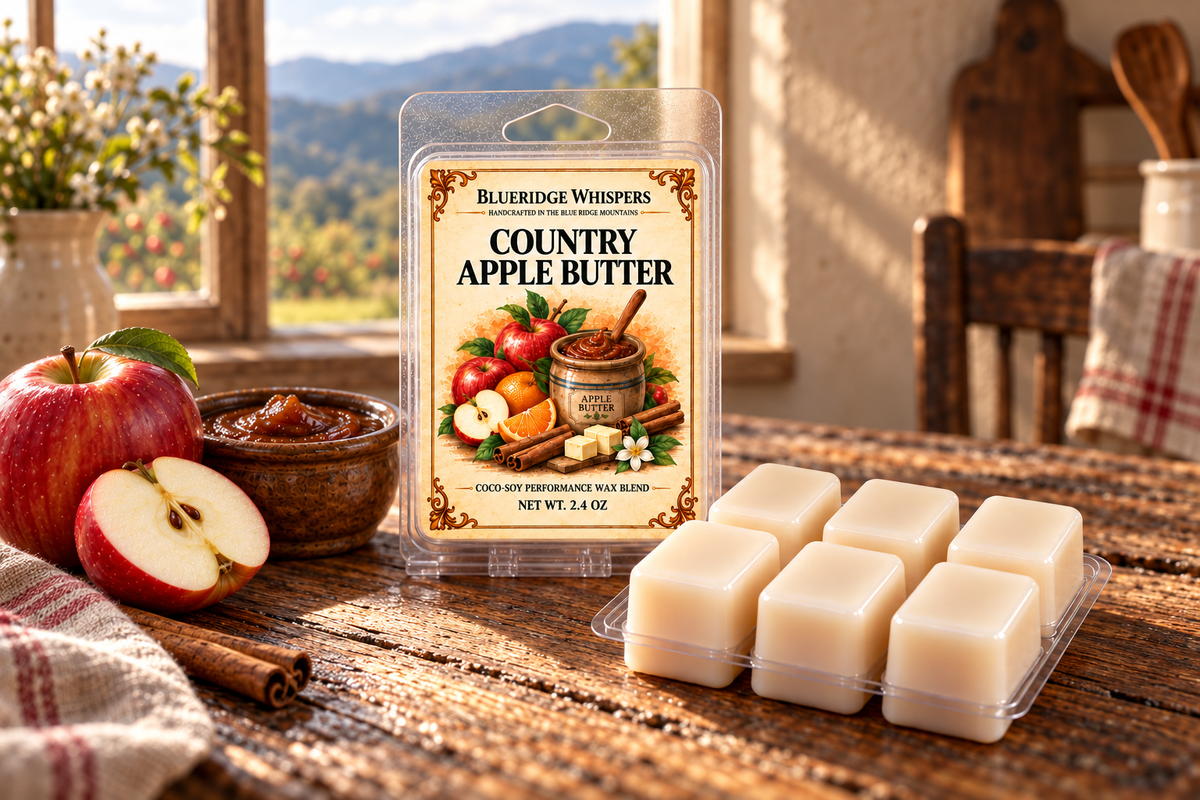BRW Hero — Country Apple Butter Wax Melts in an Appalachian home