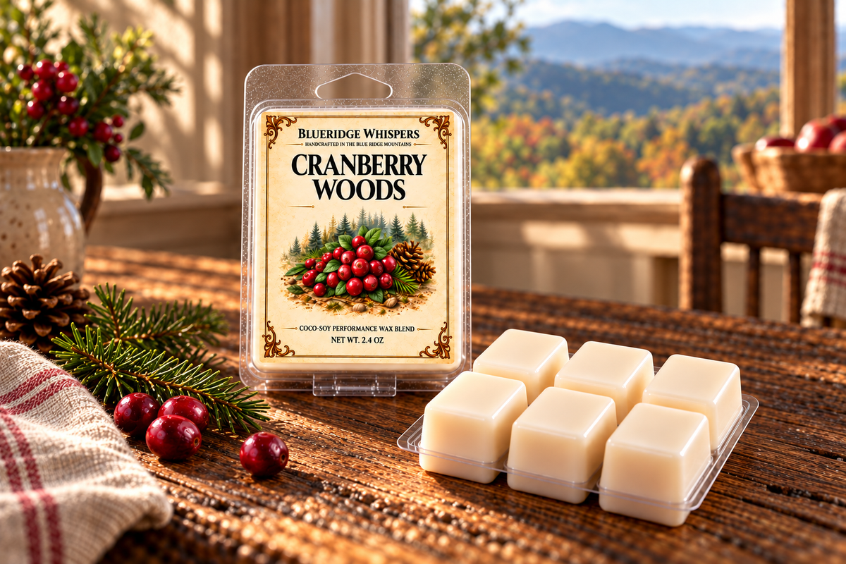 BRW Hero — Cranberry Woods Soy Wax Melts in an Appalachian home