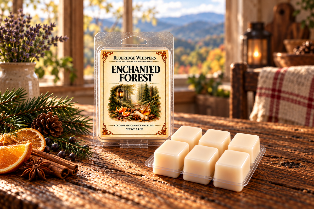BRW Hero — Enchanted Forest Soy Wax Melts in an Appalachian home