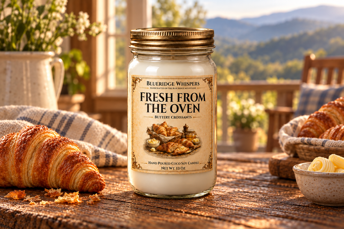 BRW Hero — Fresh From the Oven – Warm Croissant Coco-Soy Candle in an Appalachian home